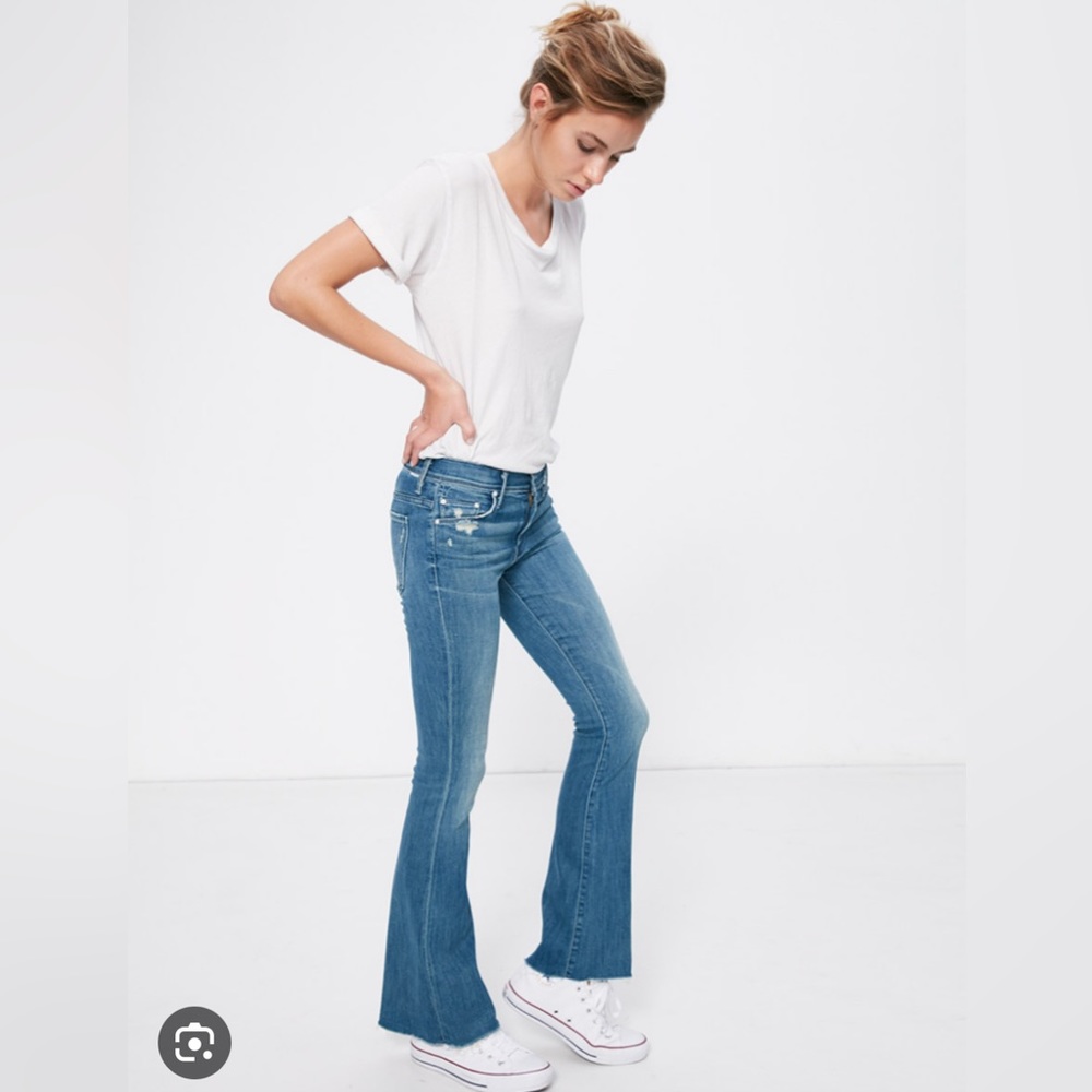 Mother Denim the Weekender Fray in Graffiti Girl